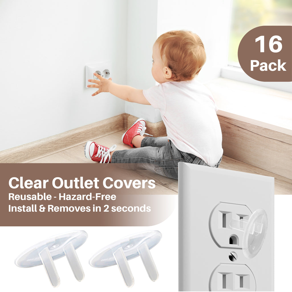 Inaya Complete 50pc Deluxe Baby Proofing Kit - Flexible Hidden Baby Locks  for Cabinets and Drawers, Adjustable Child Safety Latches, Corner Guards 
